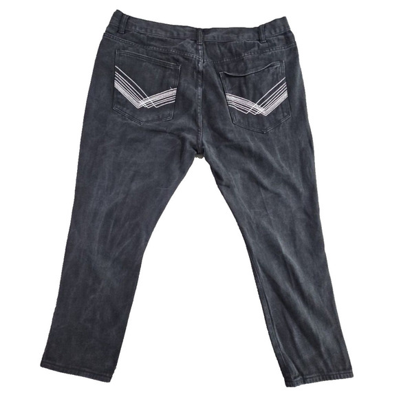 Jeanetix Jeans Men's W40 L30 Black Relaxed Straight Leg Mid Rise 100% Cotton - Picture 4 of 16